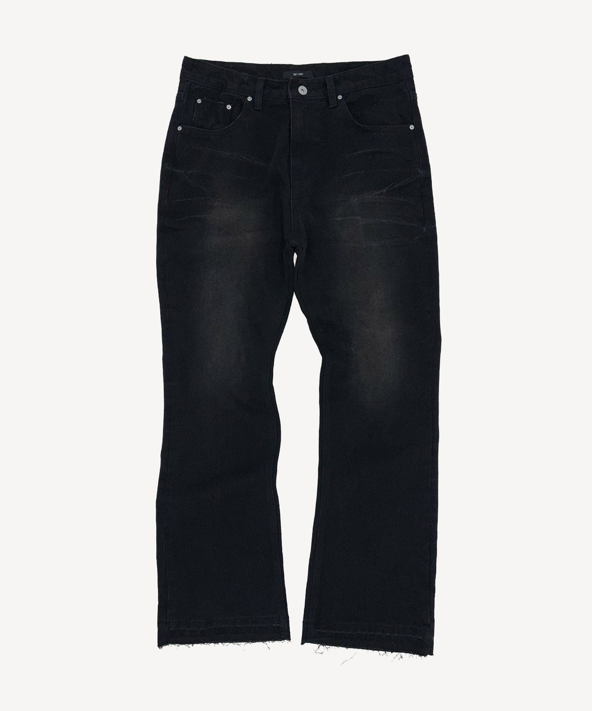 이피알 레이어(EPR LAYER) Washed Flared Black Jeans
