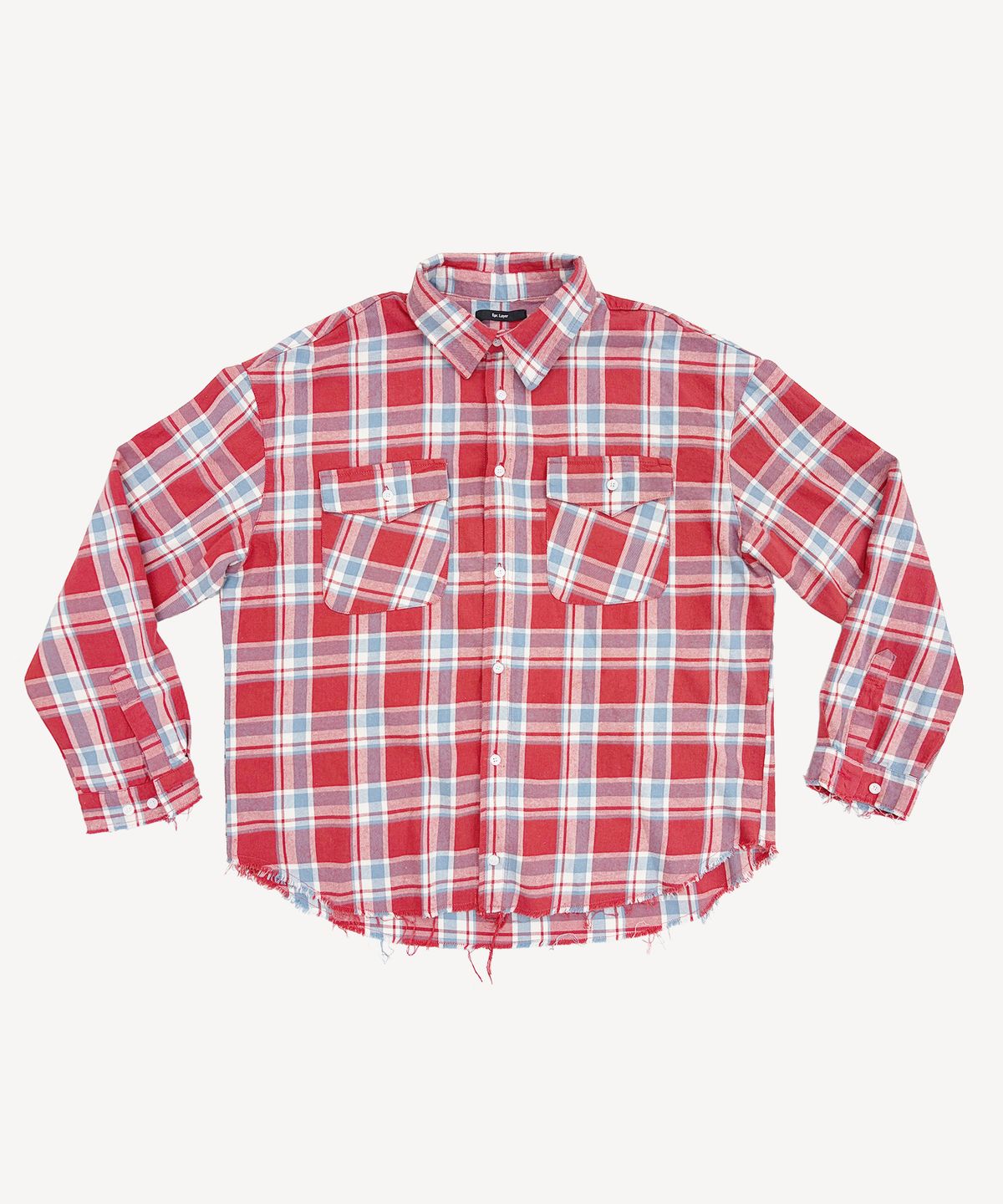 이피알 레이어(EPR LAYER) Raw-cut Washed Check Shirt