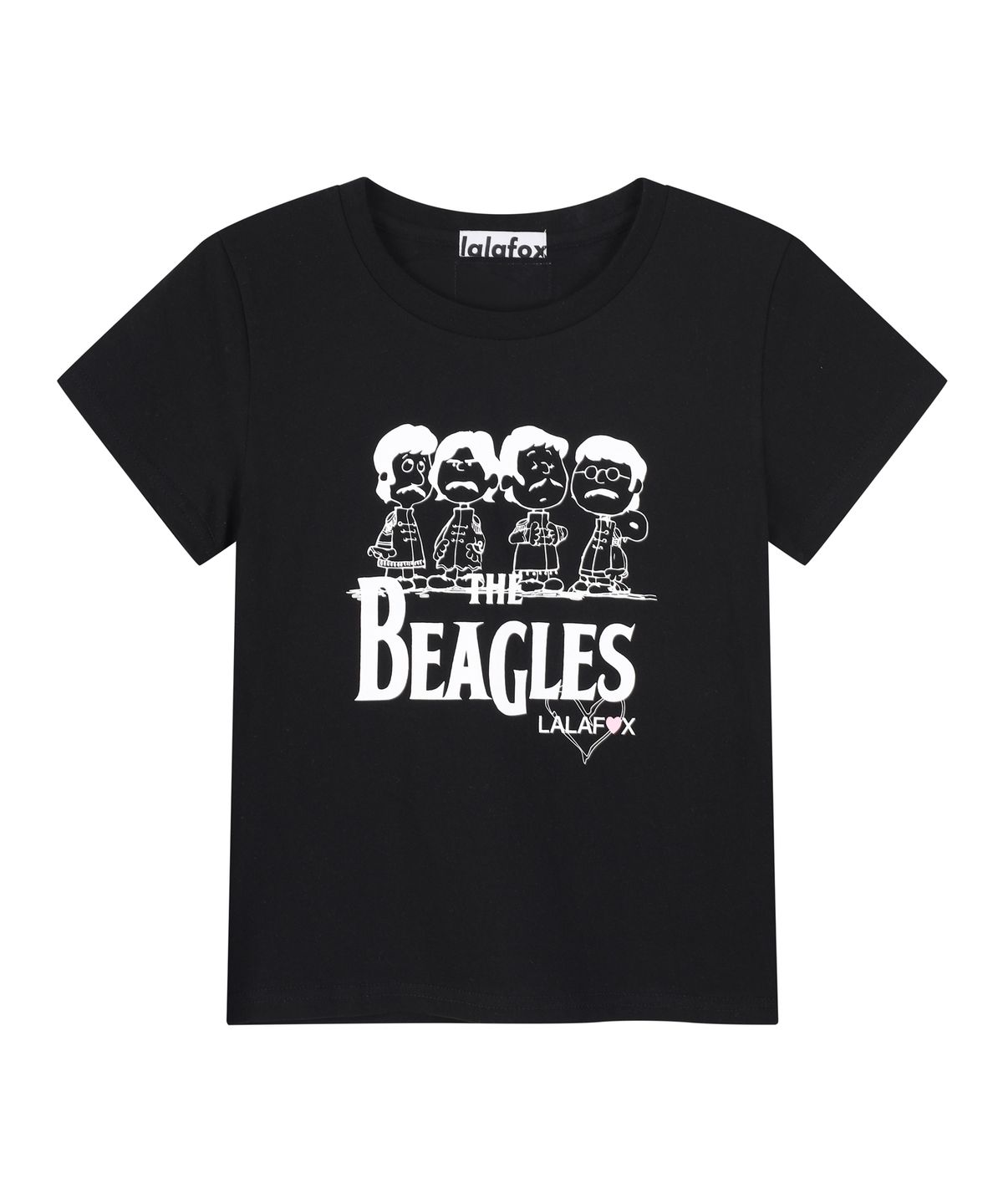라라폭스(LALAFOX) THE BEAGLES T-SHIRT BLACK BS2CH022