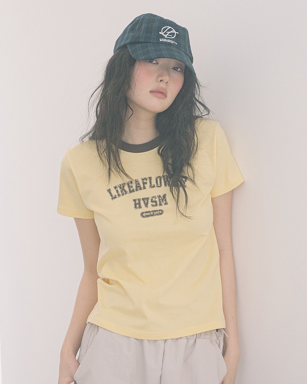 해비즘(HAVISM) LLF NECK S/S TEE(YELLOW)