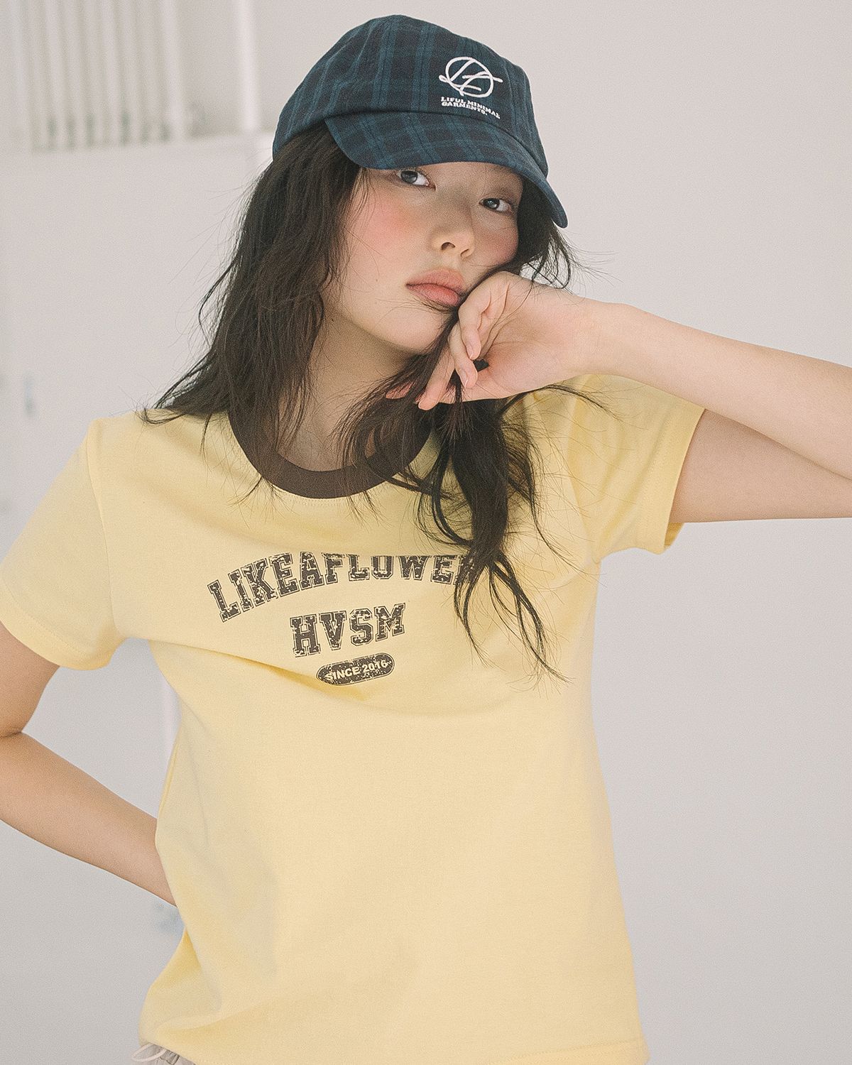 해비즘(HAVISM) LLF NECK S/S TEE(YELLOW)
