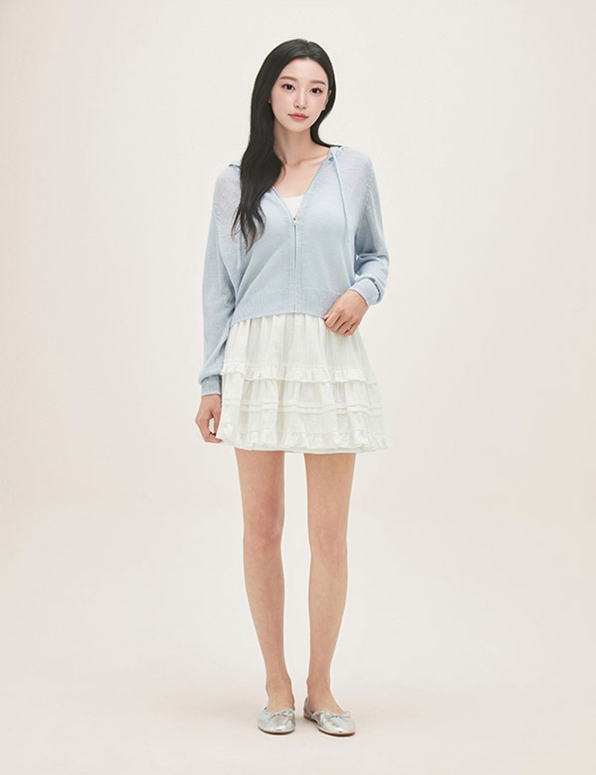 로엠(ROEM) 시스루 후드 가디건 RMCKG25RT1