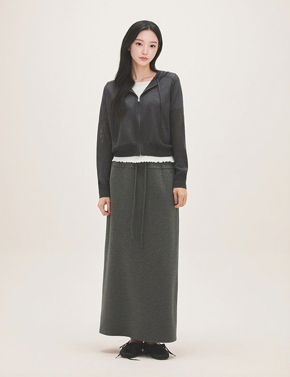 로엠(ROEM) 시스루 후드 가디건 RMCKG25RT1