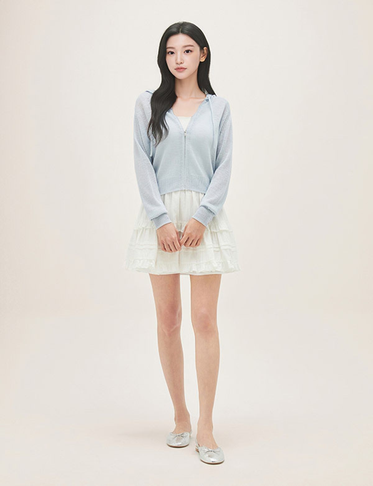 로엠(ROEM) 시스루 후드 가디건 RMCKG25RT1