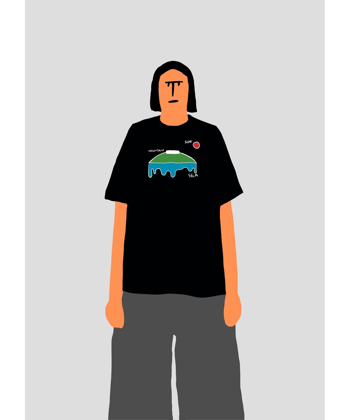 준시오(JUNSIO) BLACK MOUNTAIN T-SHIRT