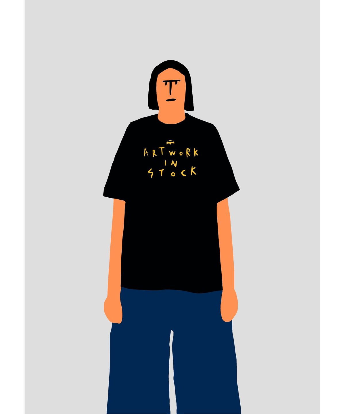 준시오(JUNSIO) BLACK BASIC IN STOCK T-SHIRT