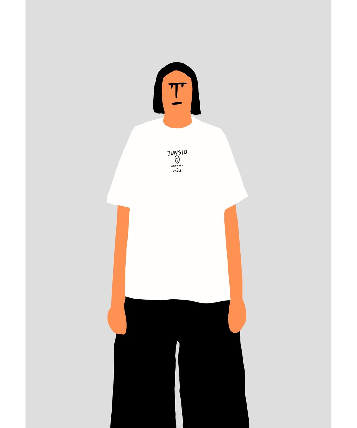 준시오(JUNSIO) WHITE FACE AIS T-SHIRT