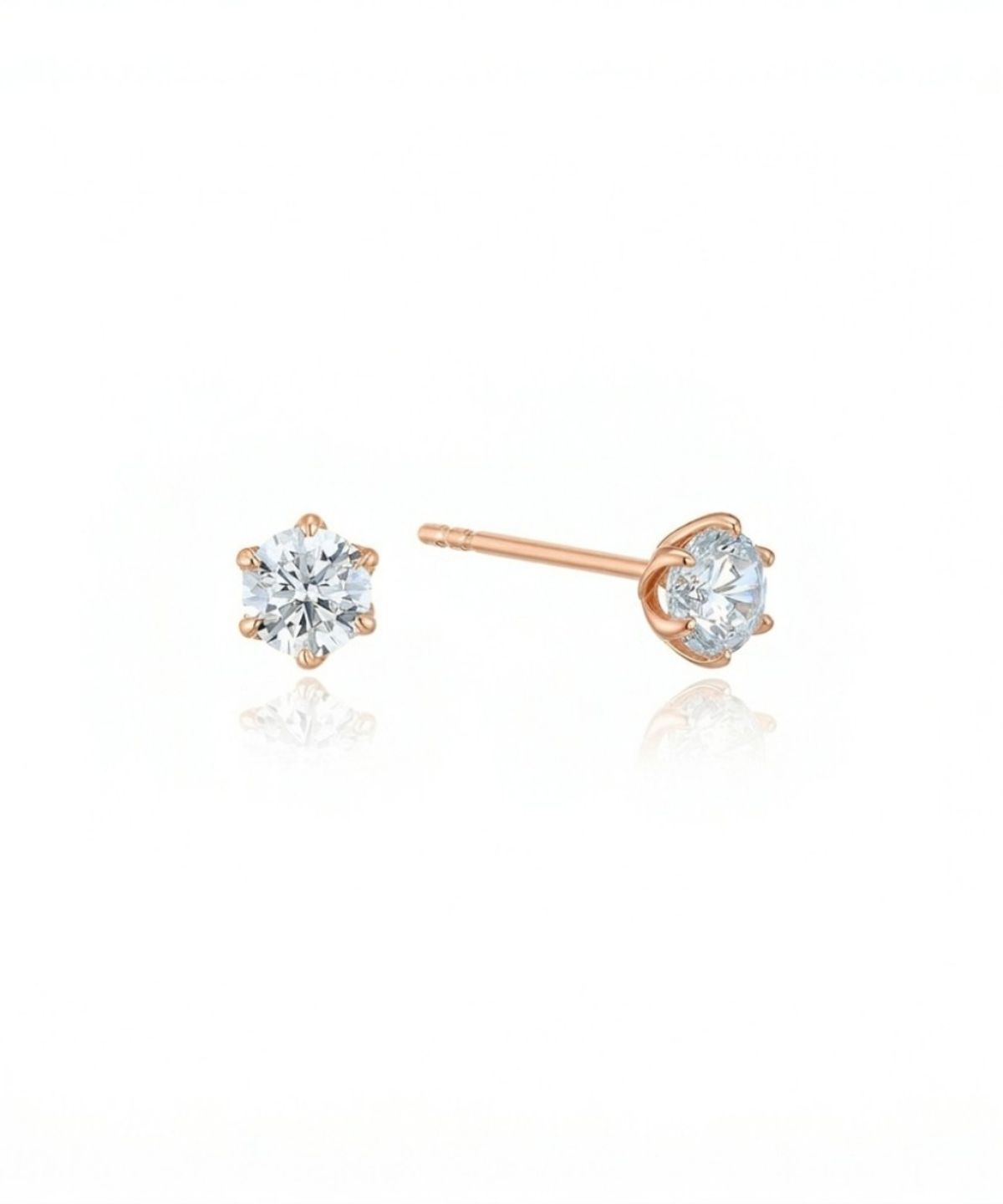 로이드(LLOYD) 시그니처 6프롱 솔리테어 0.3ct 다이아몬드 14K 골드 귀걸이 LPFQ1004D