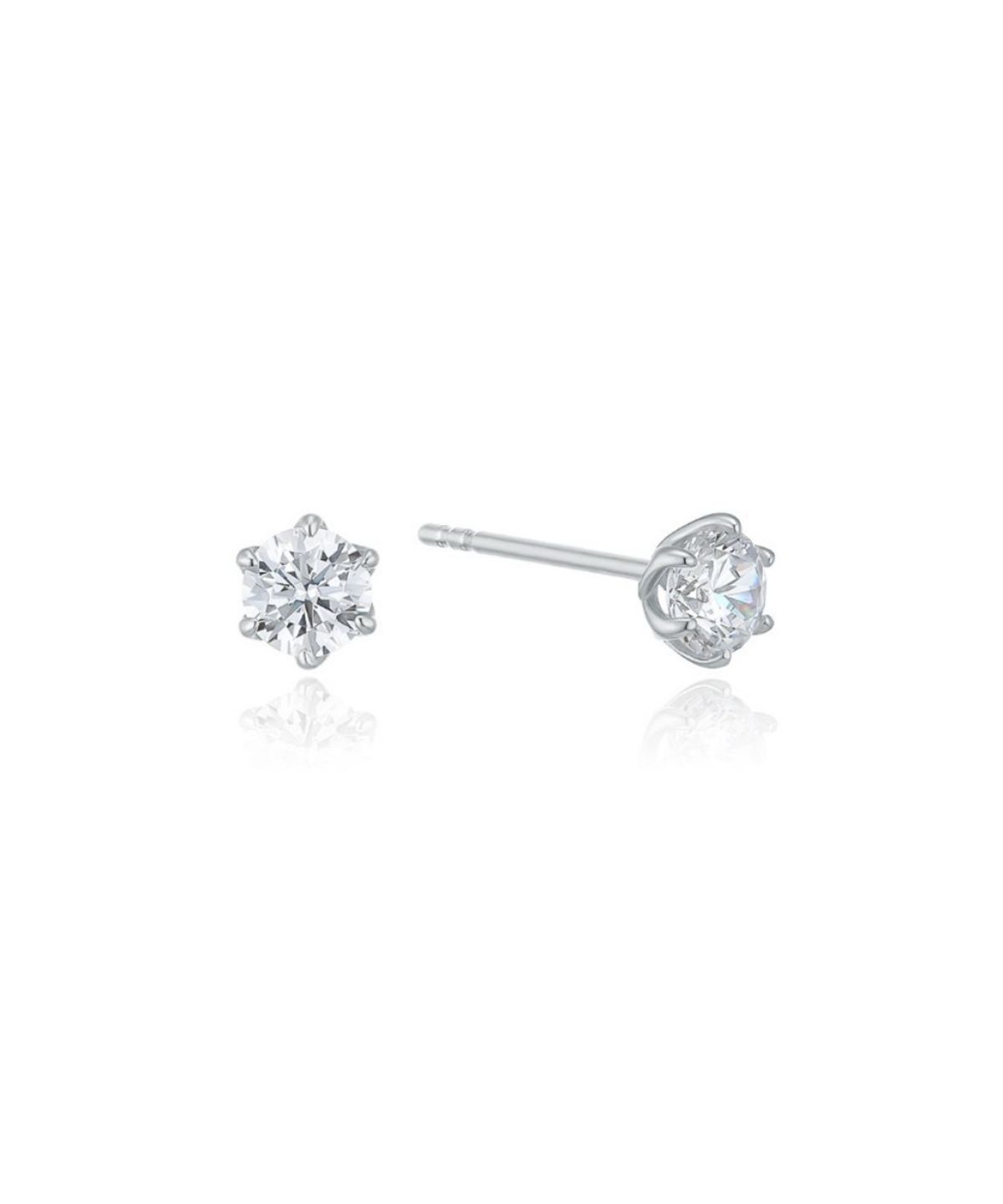로이드(LLOYD) 시그니처 6프롱 솔리테어 0.3ct 다이아몬드 14K 골드 귀걸이 LPFQ1004D