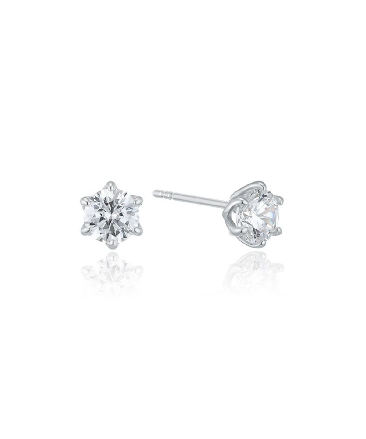 로이드(LLOYD) 시그니처 6프롱 솔리테어 0.5ct 다이아몬드 14K 골드 귀걸이 LPFQ1005D