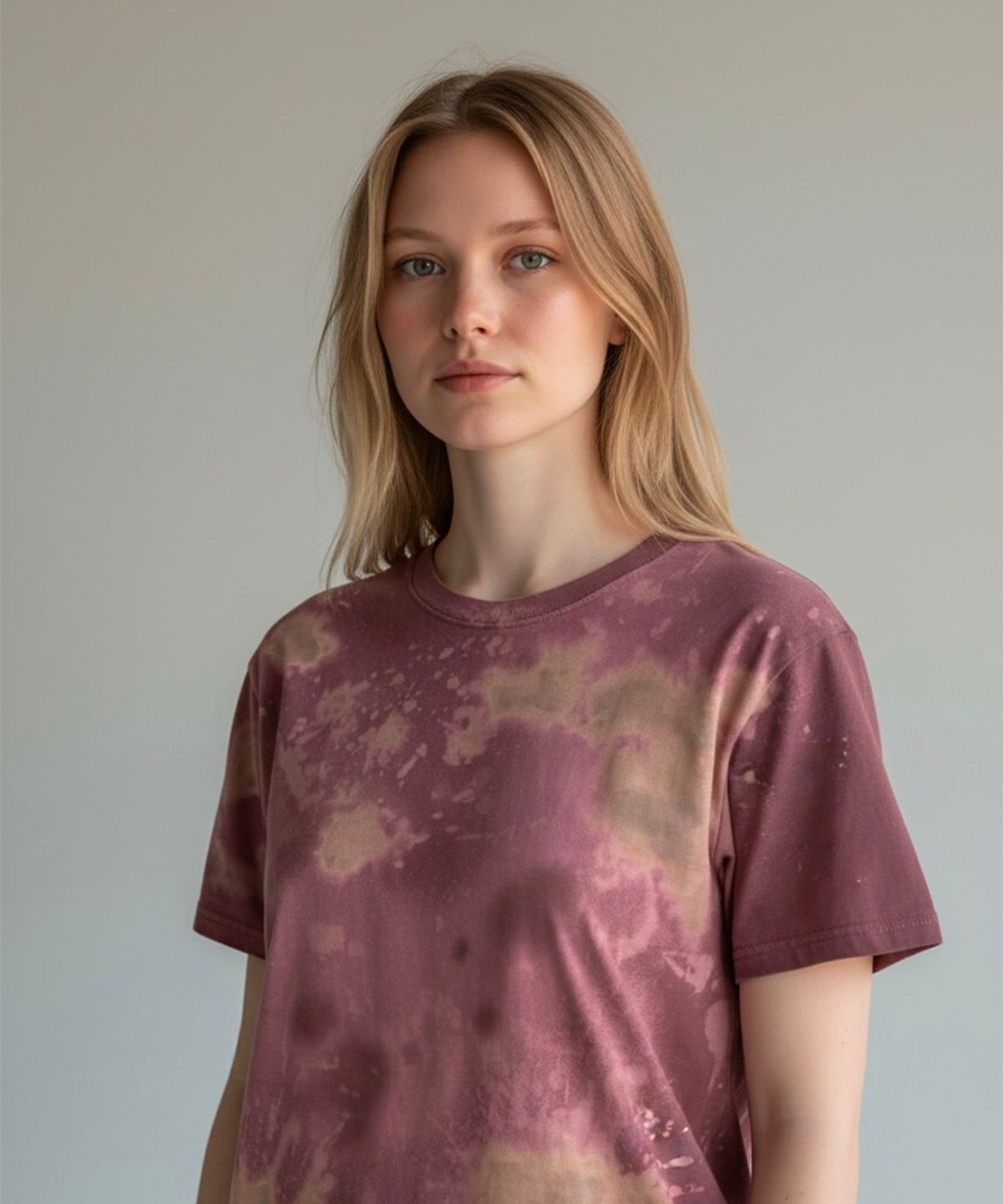 본슬리피(BORN SLIPPY) Addicted Splash Washed Tee (Rosy Grape Drip)