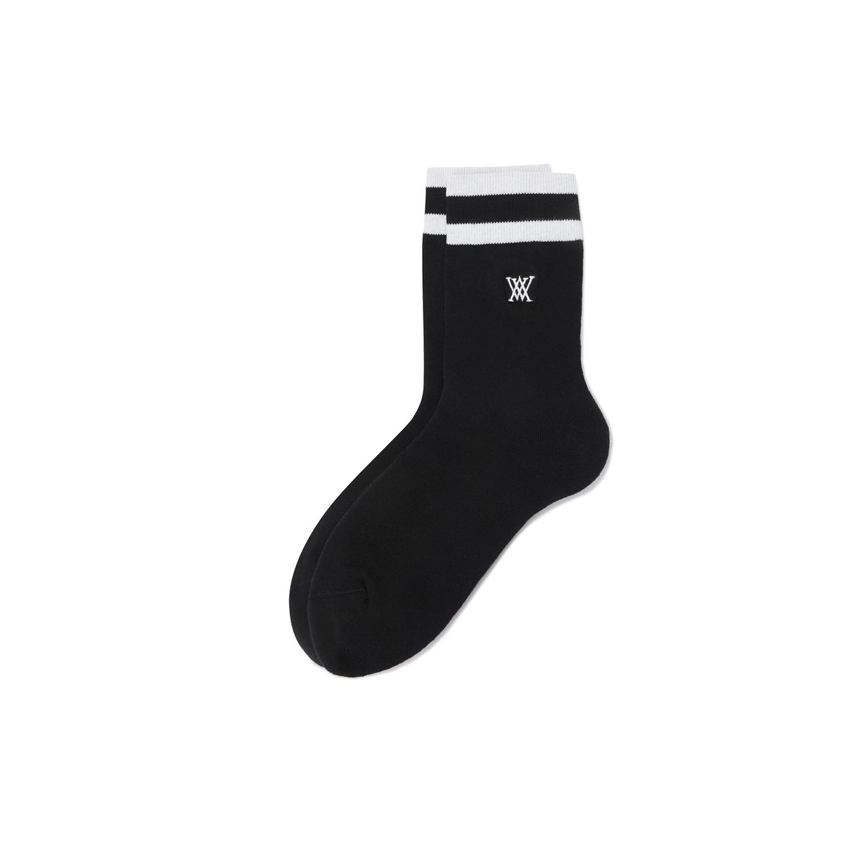 어뉴골프(ANEW GOLF) [ONLINE EXCLUSIVE] WOMEN MIDDLE SOCKS_BK