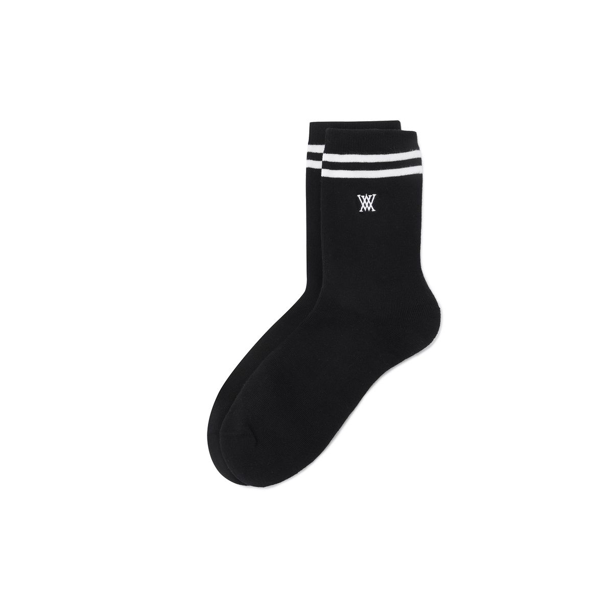 어뉴골프(ANEW GOLF) [ONLINE EXCLUSIVE] MEN MIDDLE SOCKS_BK