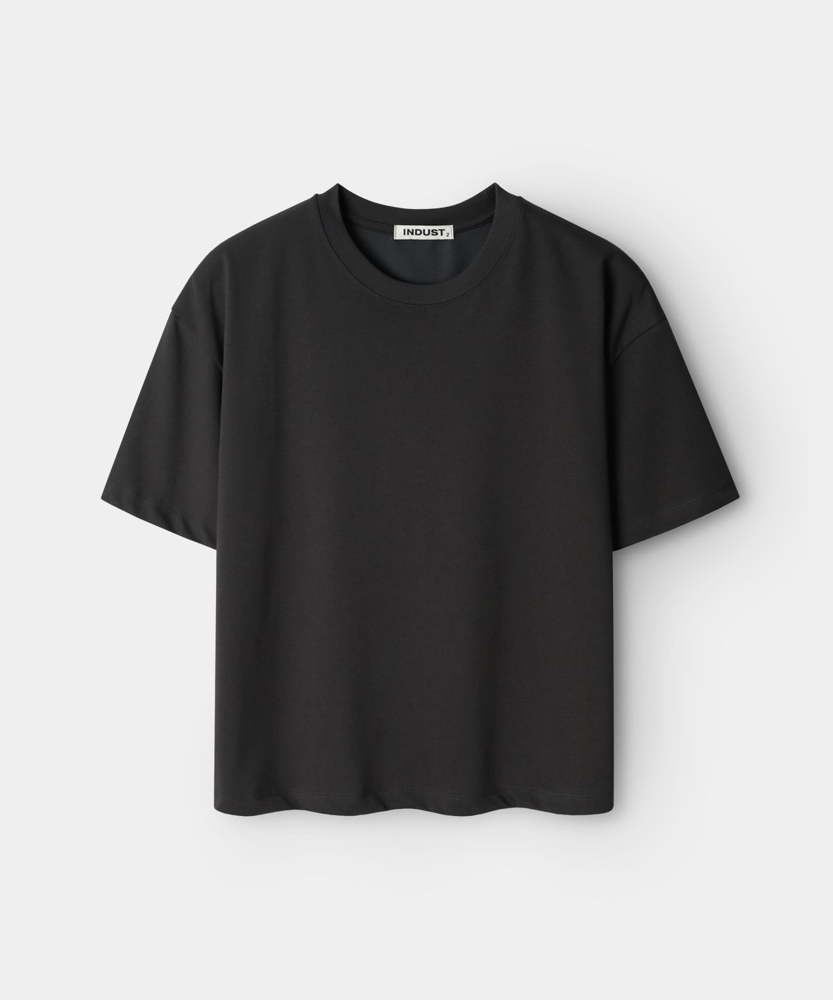인더스트(INDUST) 에센셜 크롭 반팔 티셔츠_4COLOR
