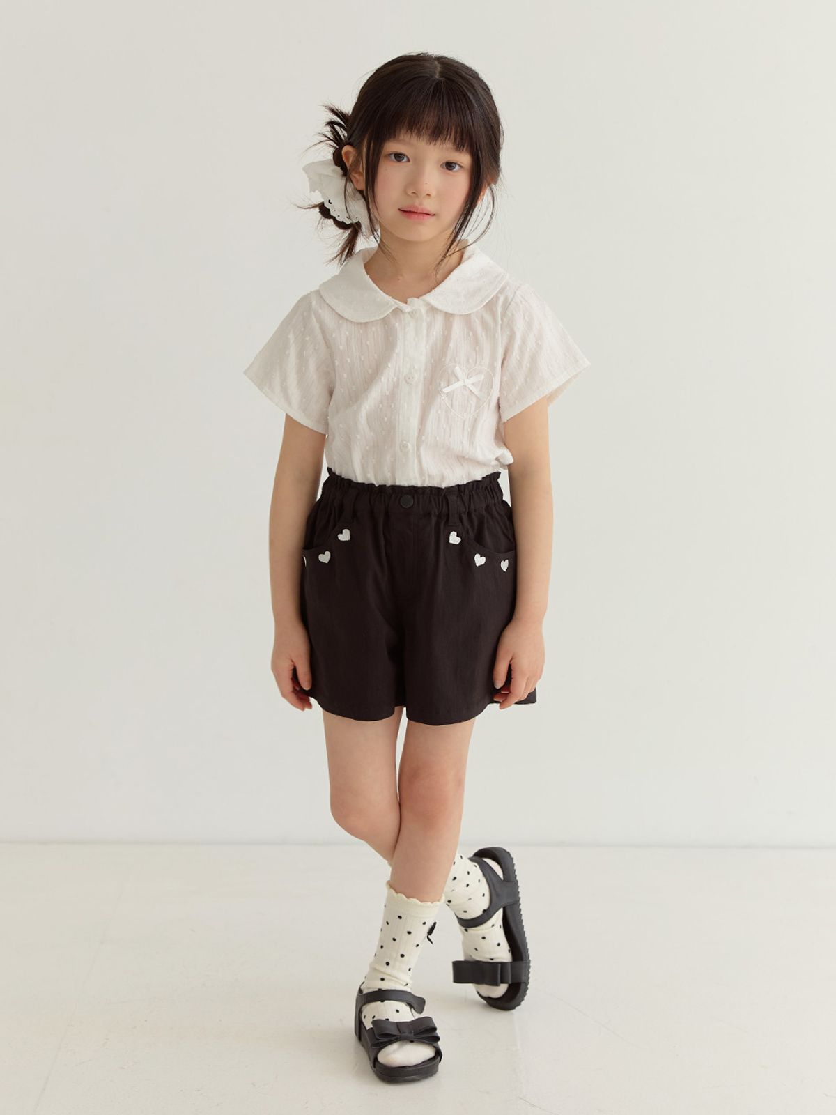 베베테일러(BEBETAILOR) 하트 눈꽃송이 블라우스