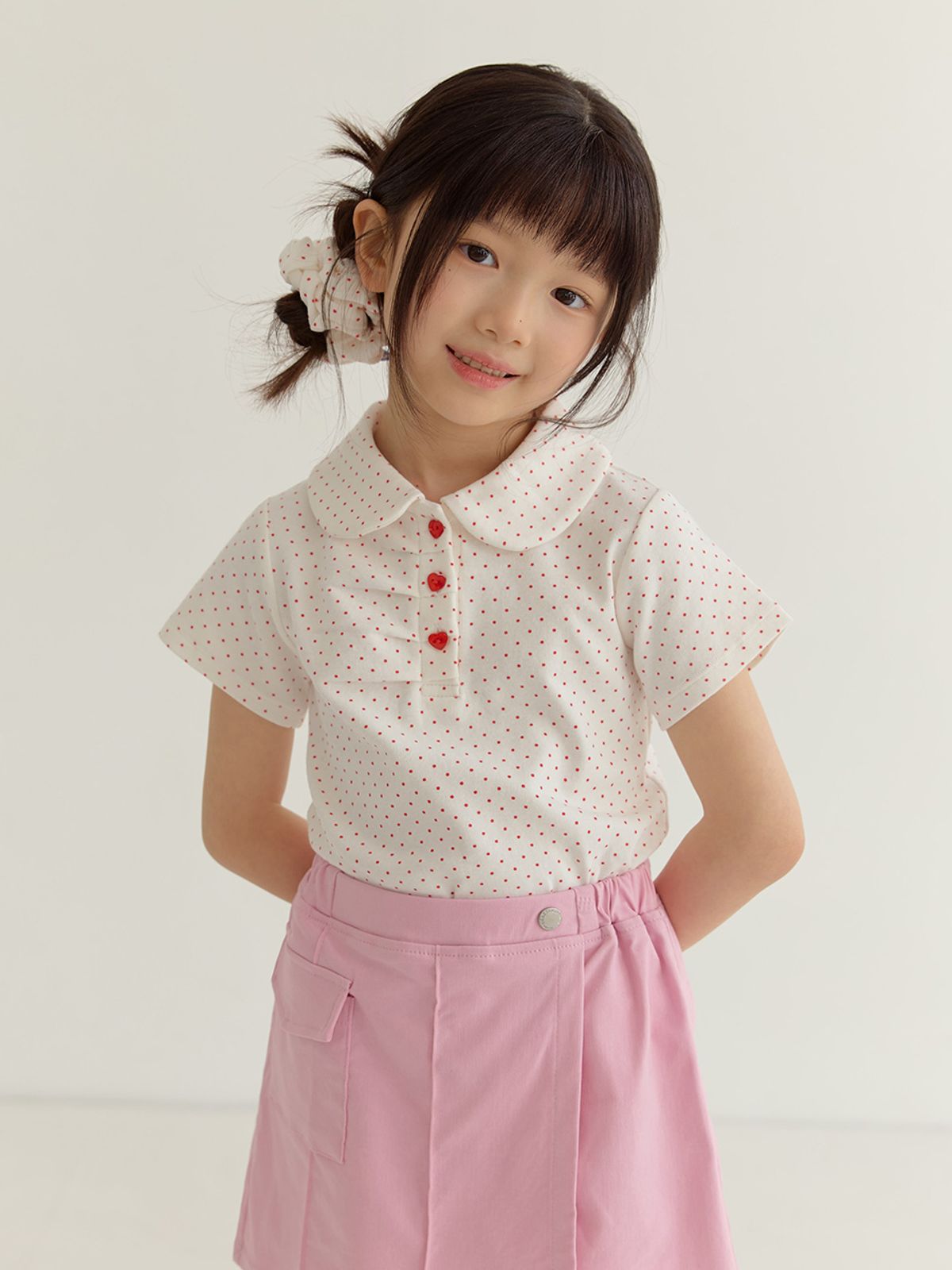 베베테일러(BEBETAILOR) 도트 카라 티셔츠