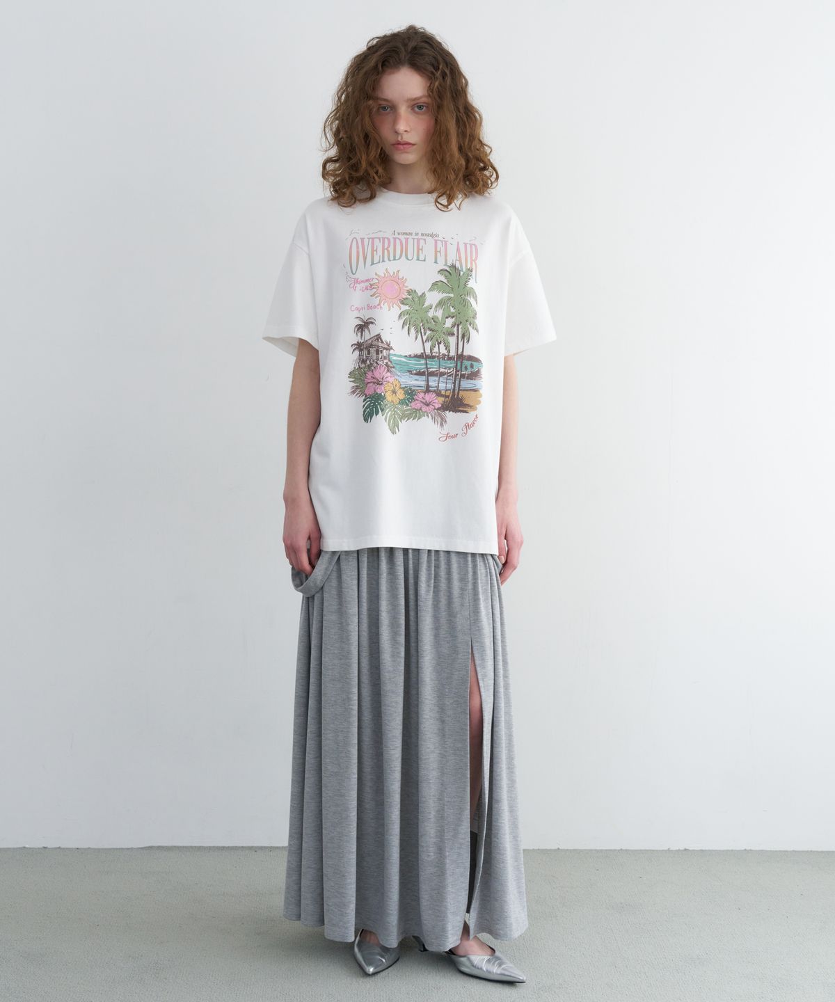 오버듀플레어(OVERDUEFLAIR) VINTAGE SUMMER T-SHIRT_WHITE
