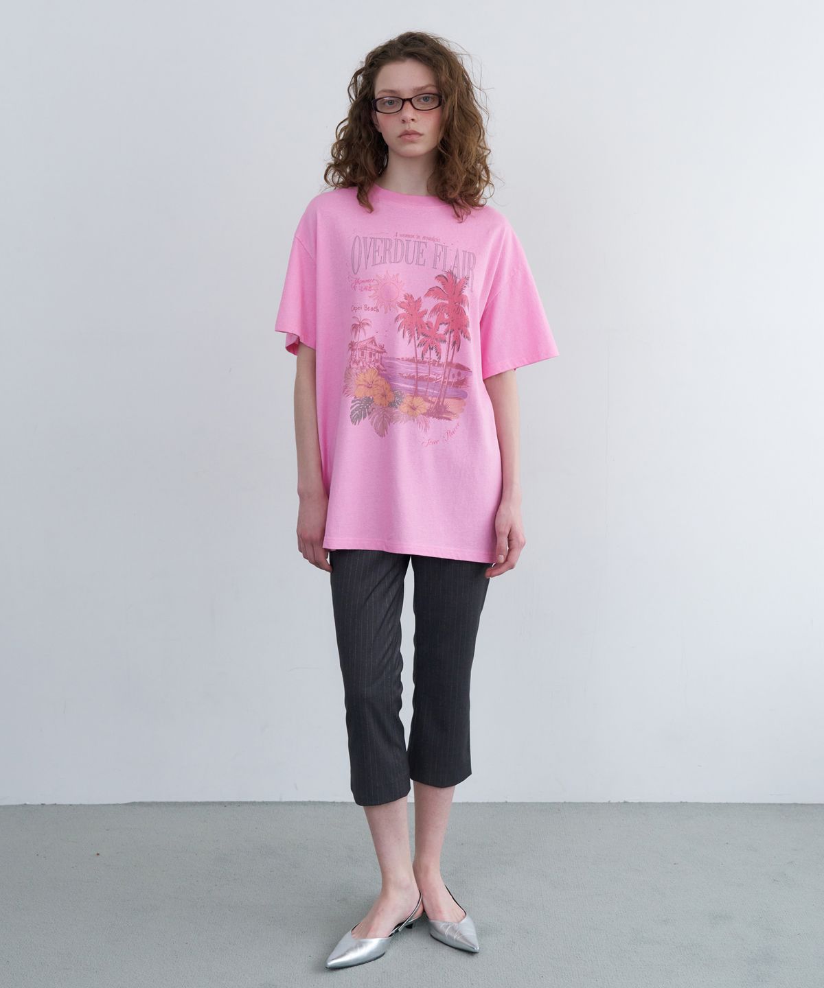 오버듀플레어(OVERDUEFLAIR) VINTAGE SUMMER T-SHIRT_PINK