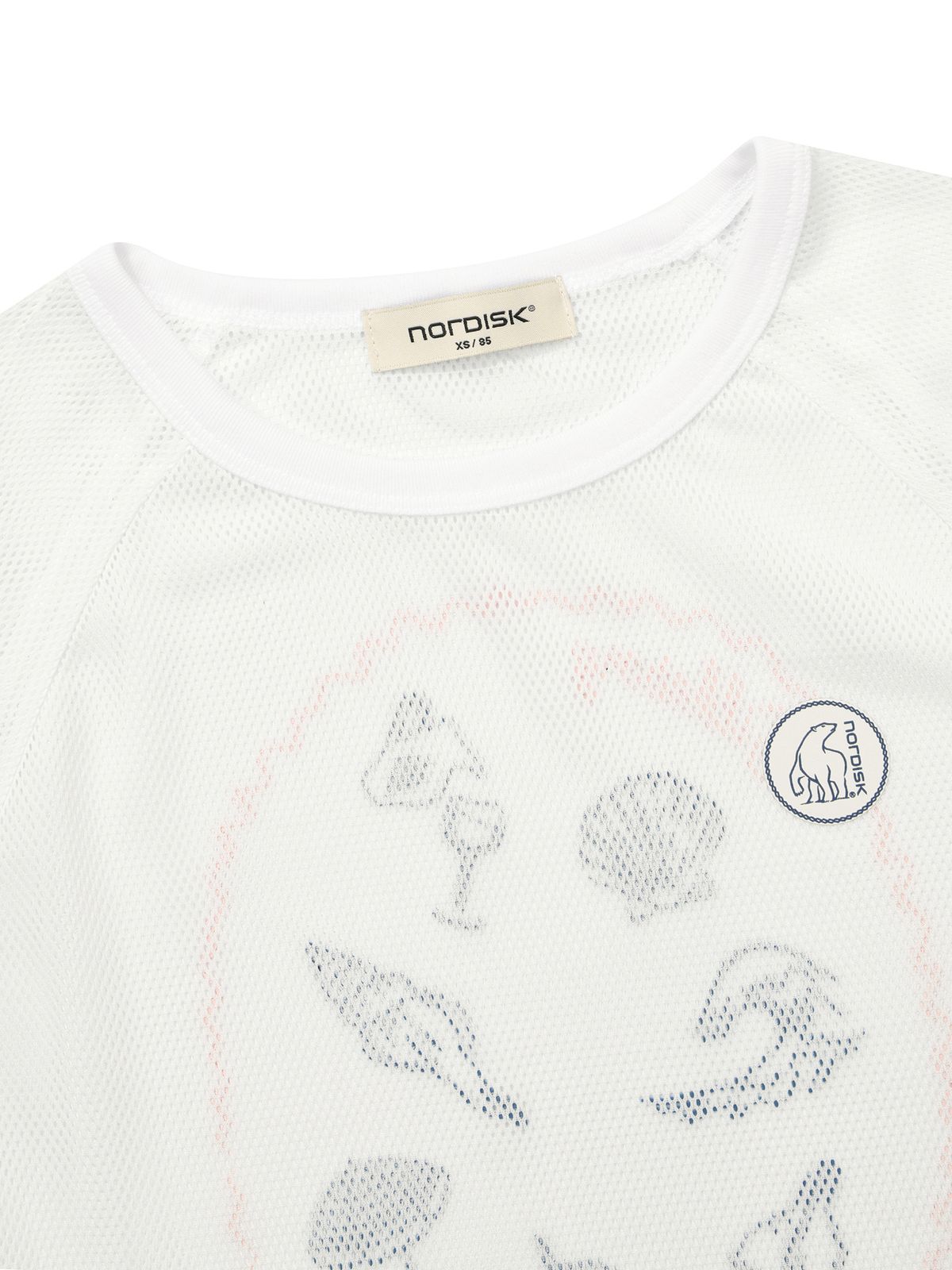 노르디스크(NORDISK) 페리어 메쉬 커버업 티셔츠 - W_Off White