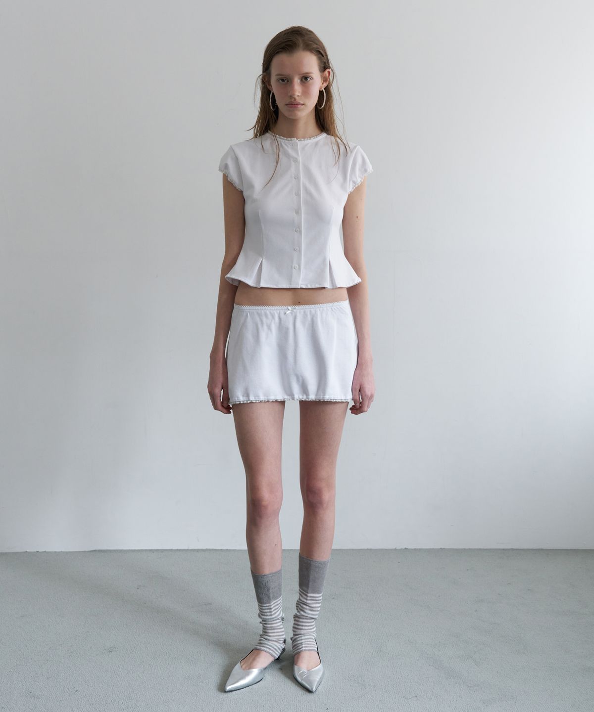 오버듀플레어(OVERDUEFLAIR) LACE PEPLUM COTTON BLOUSE_WHITE