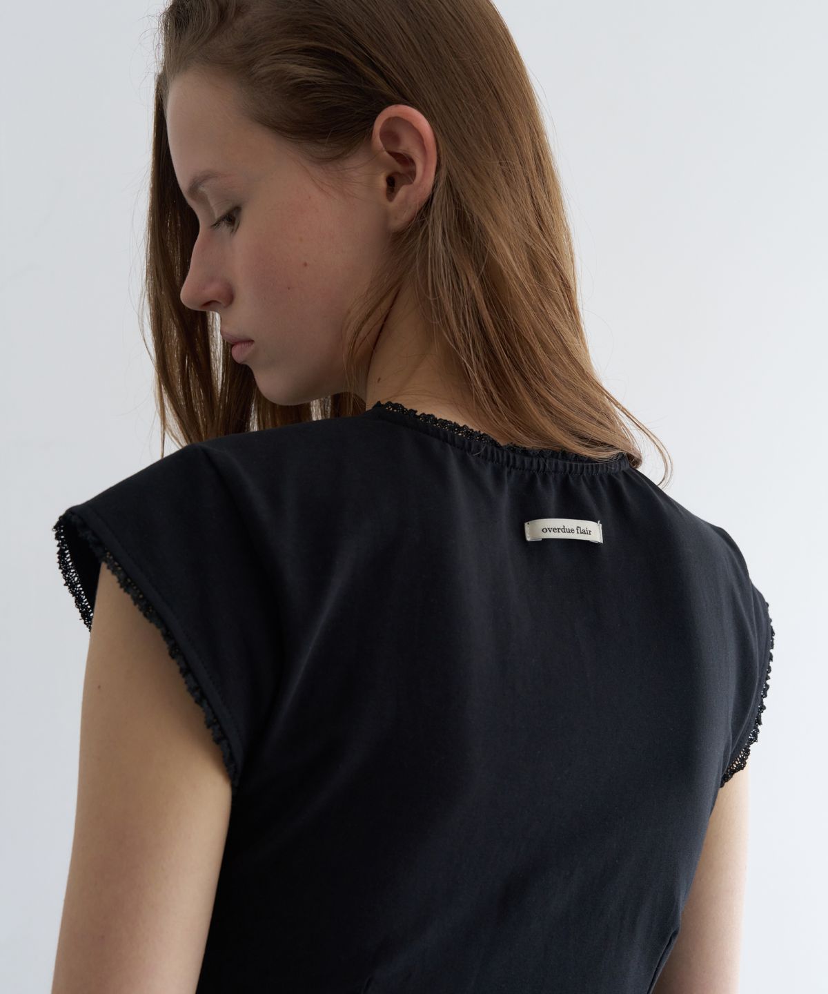 오버듀플레어(OVERDUEFLAIR) LACE PEPLUM COTTON BLOUSE_BLACK