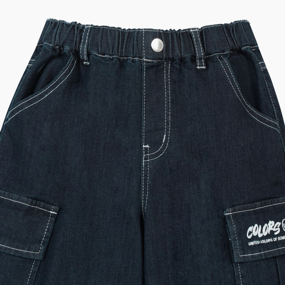 베네통키즈(BENETTONKIDS) 카고 청해지 팬츠_QADP09631NY