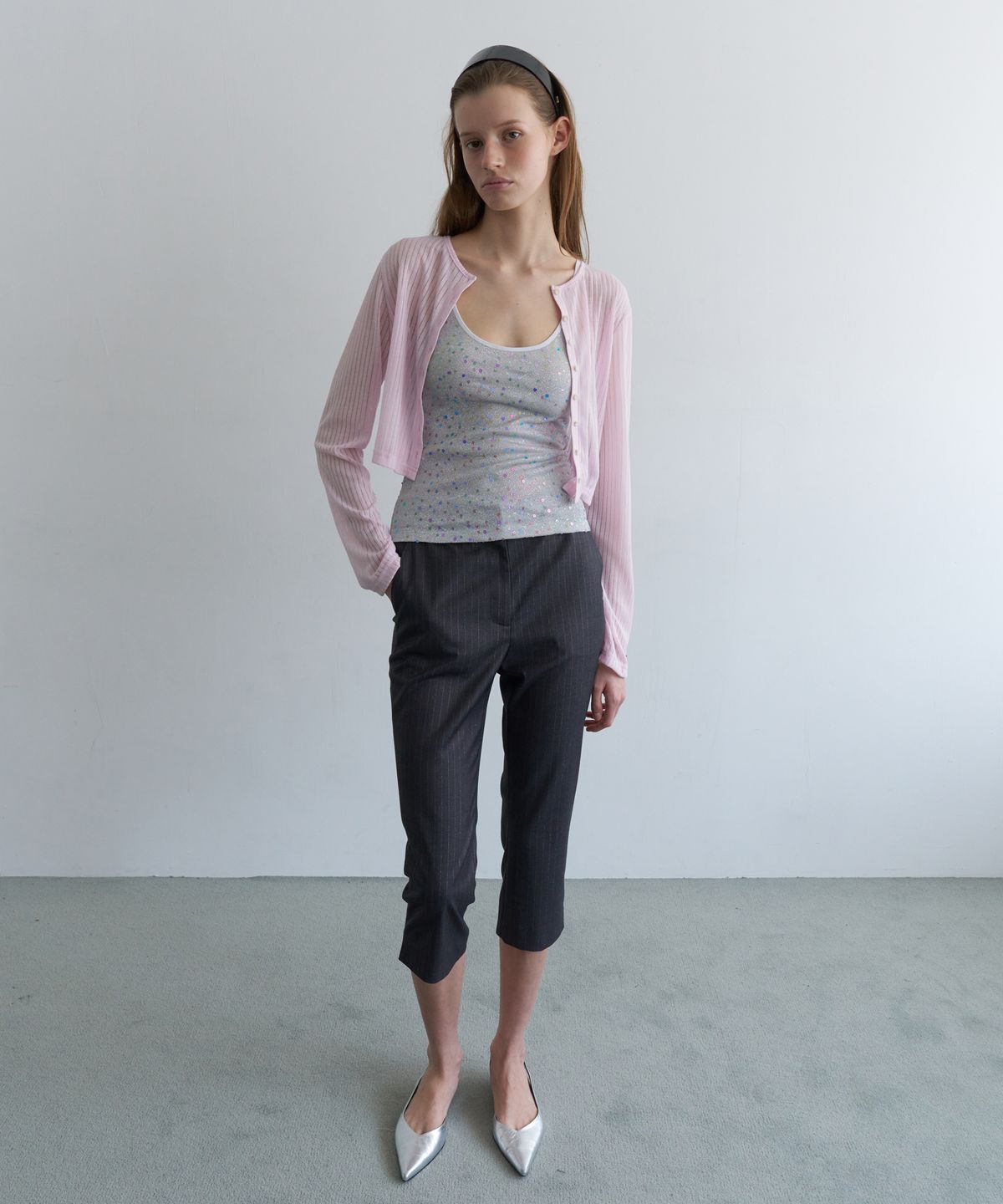 오버듀플레어(OVERDUEFLAIR) SOFT MINI CARDIGAN_PINK