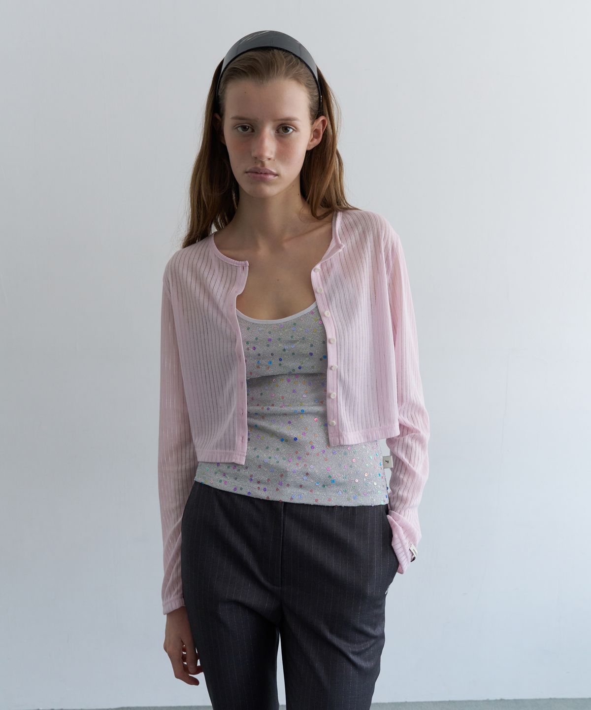오버듀플레어(OVERDUEFLAIR) SOFT MINI CARDIGAN_PINK