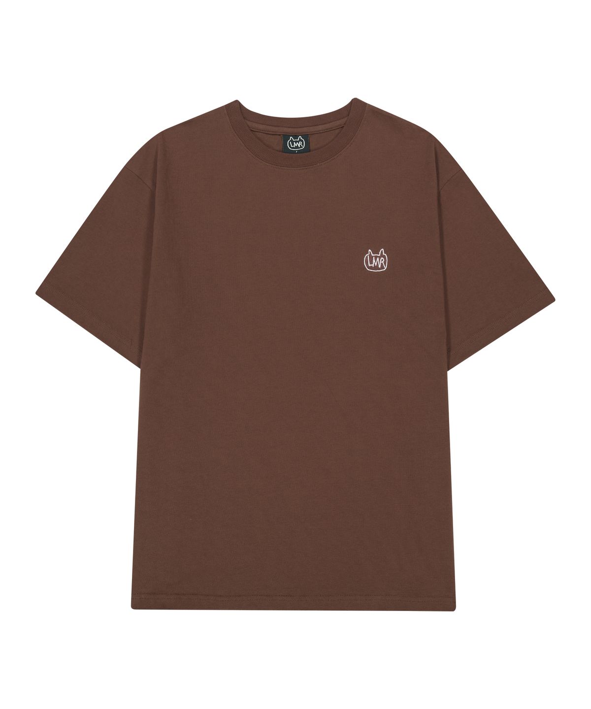 엘엠알(LMR) 심볼 자수 로고 드로잉 티셔츠 BROWN