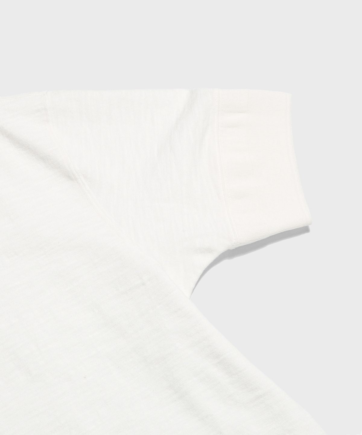 브론슨(BRONSON) Tompkins Loopwheeled Tubular Henley Tee White