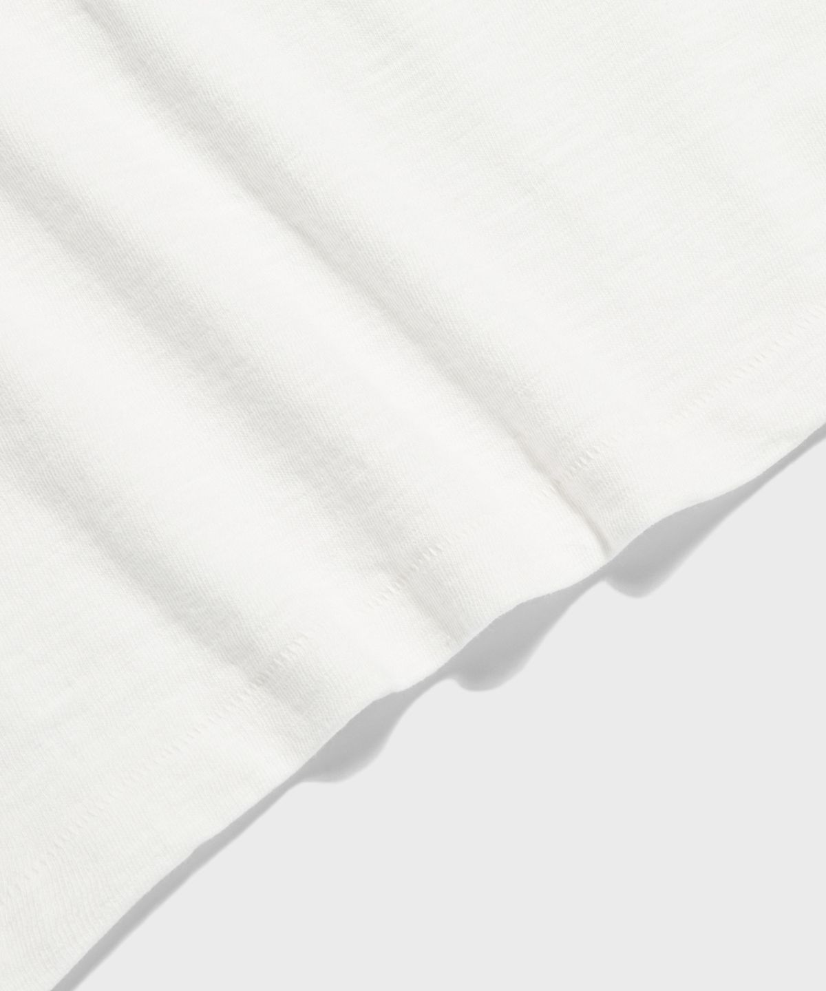 브론슨(BRONSON) Tompkins Loopwheeled Tubular Henley Tee White