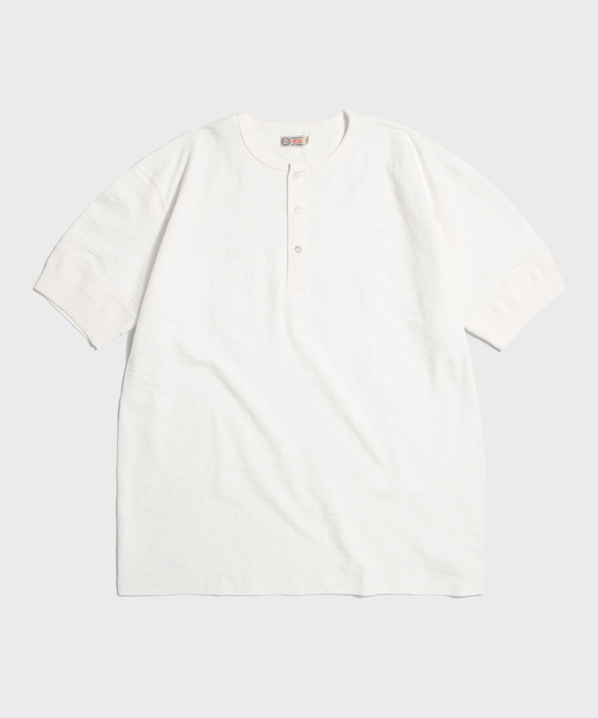 브론슨(BRONSON) Tompkins Loopwheeled Tubular Henley Tee White