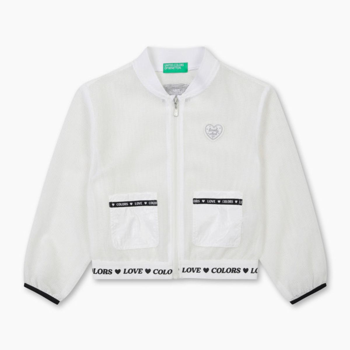 베네통키즈(BENETTONKIDS) 주니어 쿨 매쉬 아우터_QAJP08631IV