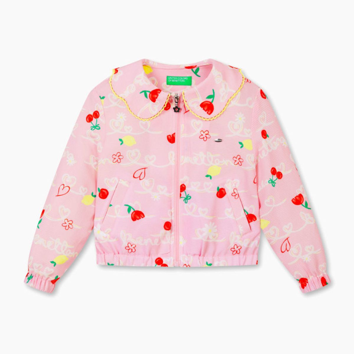 베네통키즈(BENETTONKIDS) 체리 플레이 바람막이 점퍼_QAJP07631PK