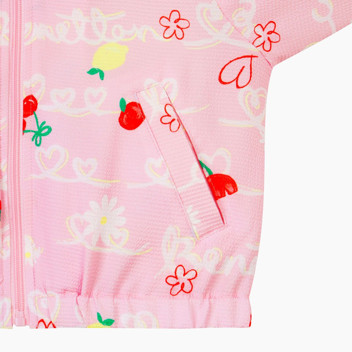 베네통키즈(BENETTONKIDS) 체리 플레이 바람막이 점퍼_QAJP07631PK