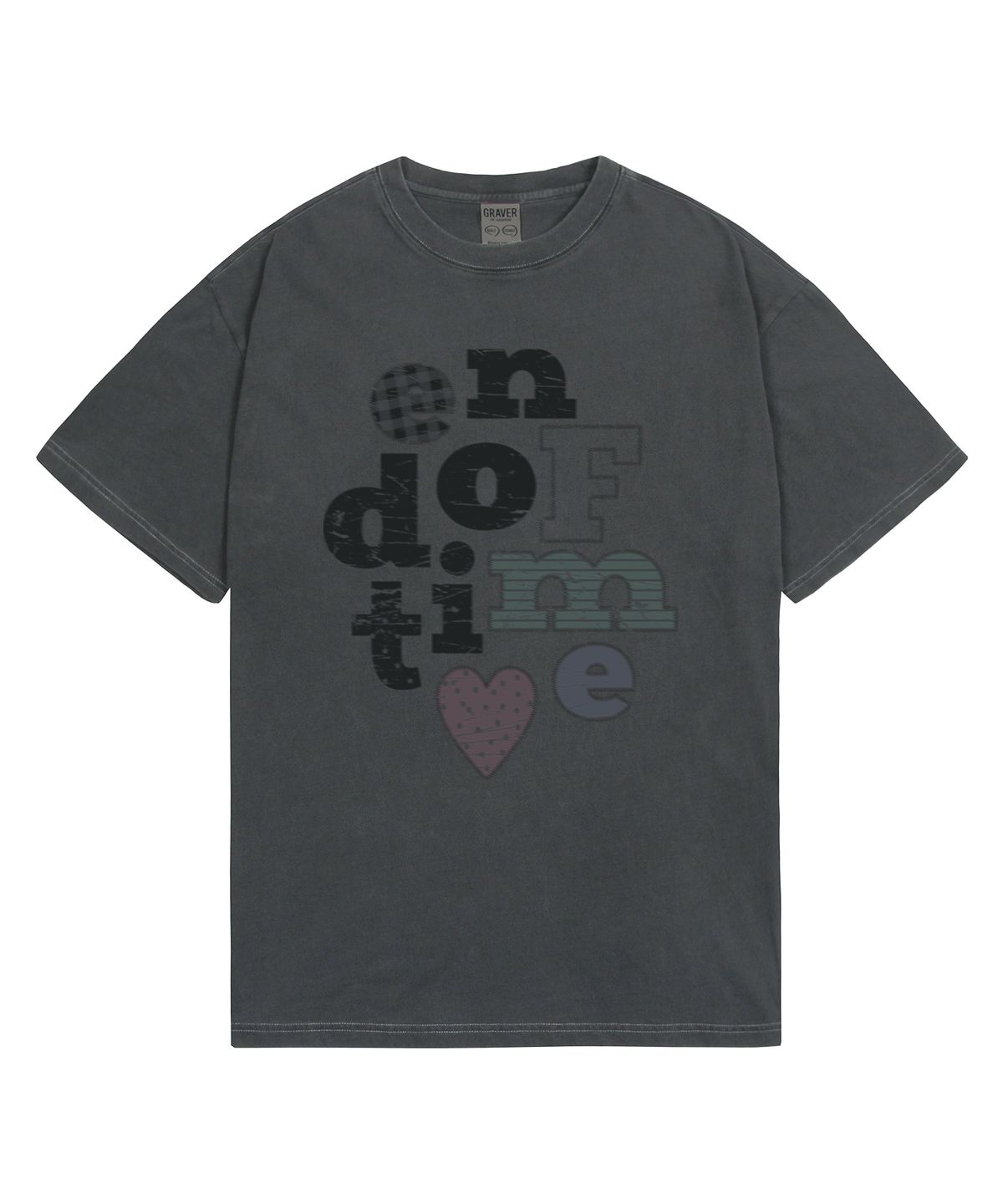 그레이버(GRAVER) [UNISEX]END OF TIME BLUR 피그먼트 반팔티_2 color