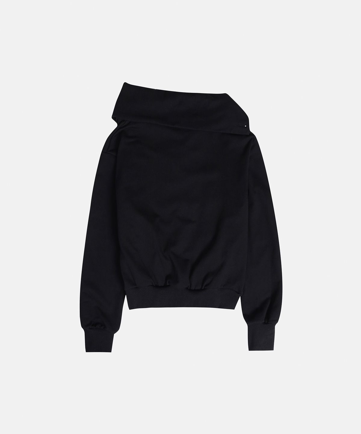 애시메트리(ASYMMETRY) GLORY RUCHED ZIP UP / BLACK