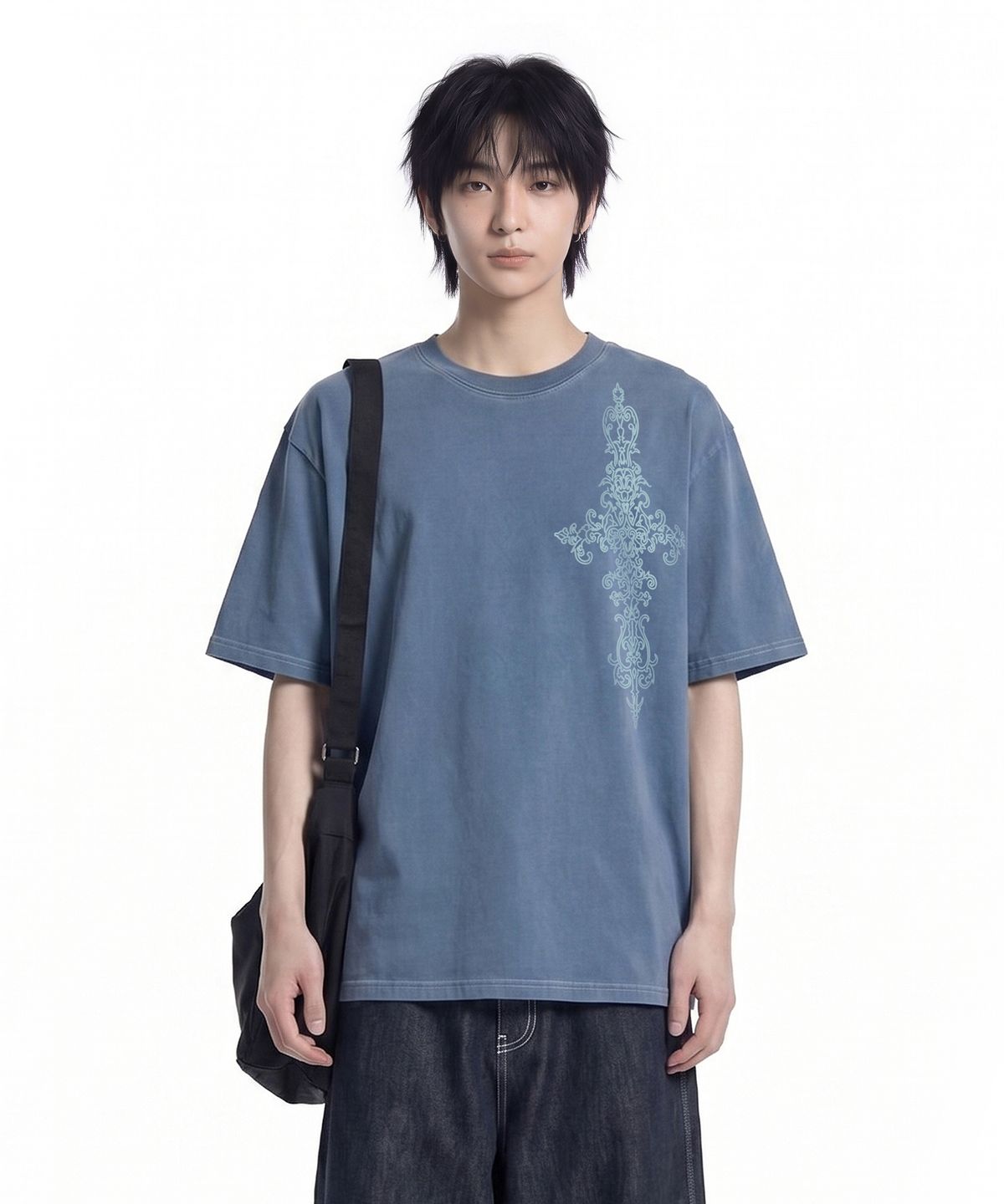그레이버(GRAVER) [UNISEX]SIM CROSS 피그먼트 반팔티_2 color