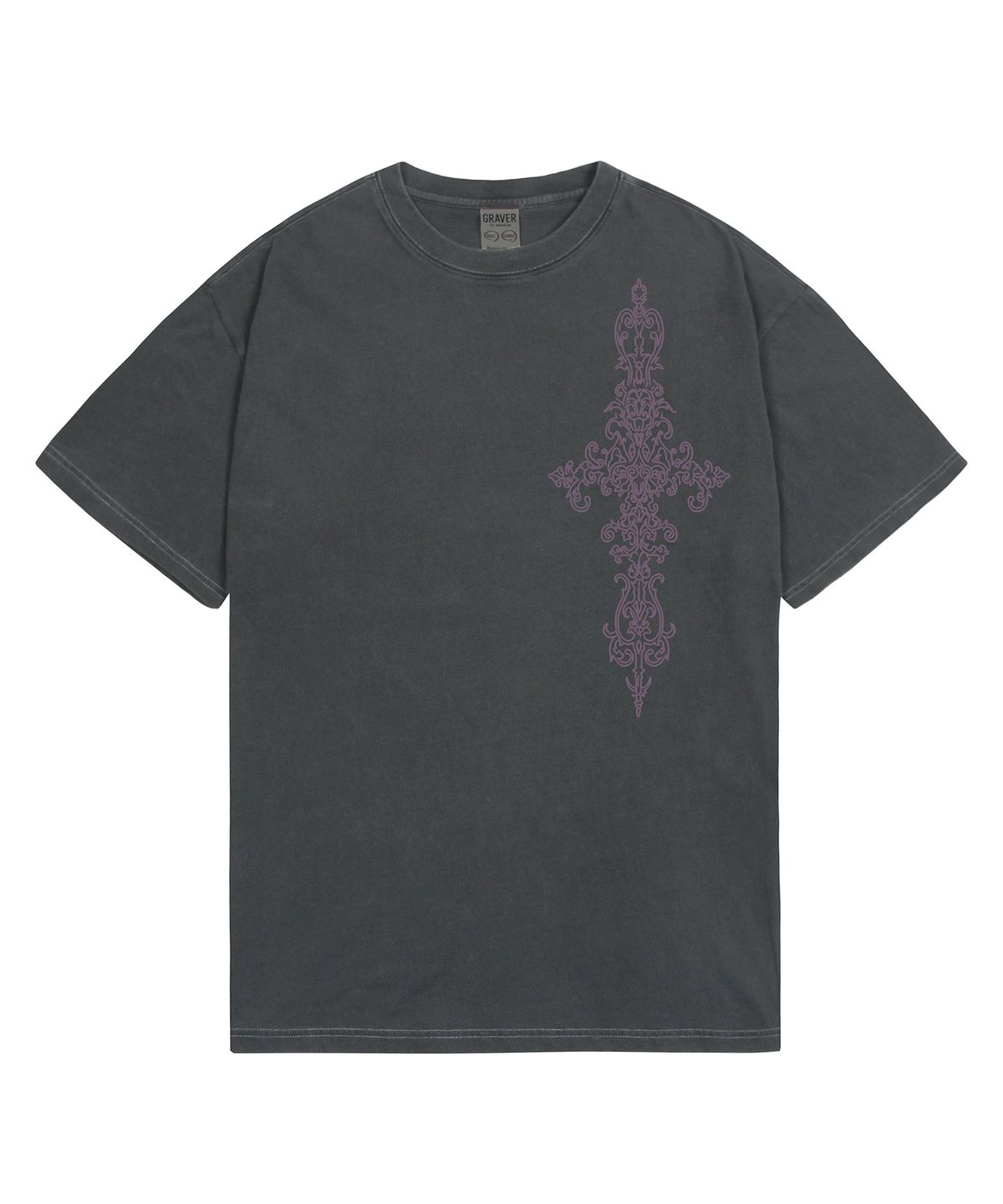 그레이버(GRAVER) [UNISEX]SIM CROSS 피그먼트 반팔티_2 color