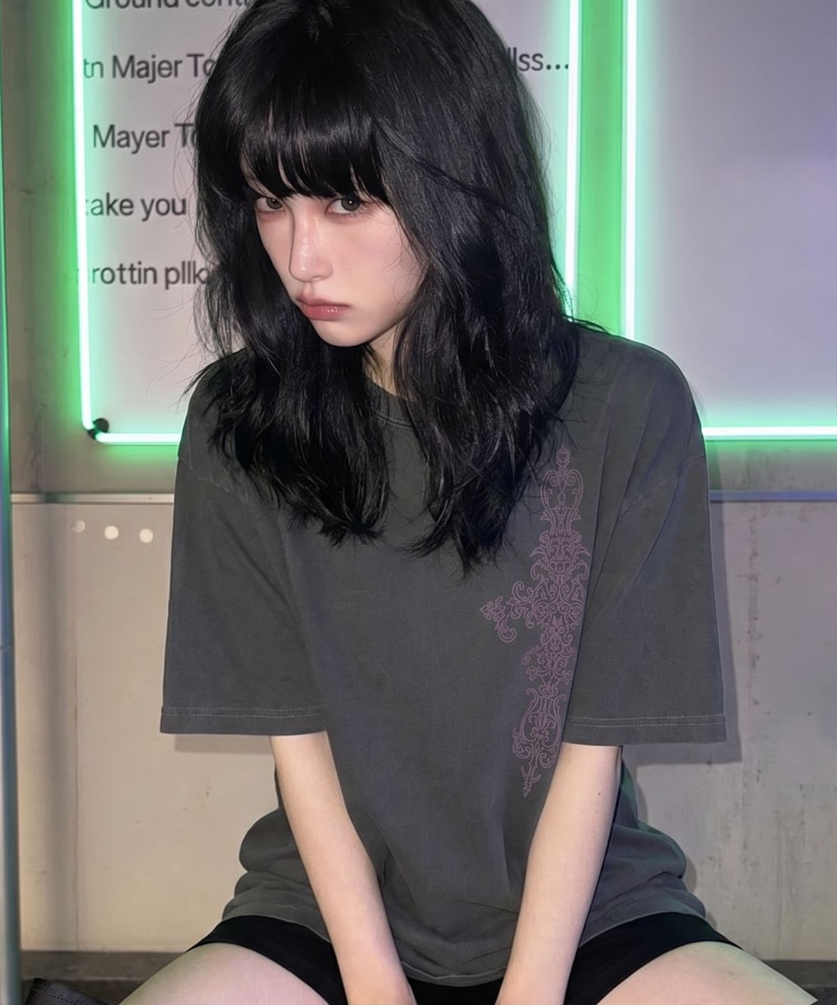 그레이버(GRAVER) [UNISEX]SIM CROSS 피그먼트 반팔티_2 color