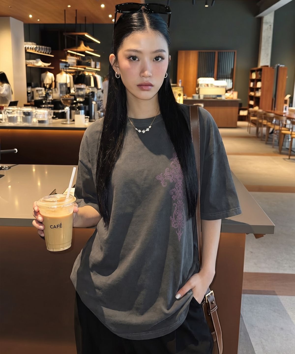 그레이버(GRAVER) [UNISEX]SIM CROSS 피그먼트 반팔티_2 color