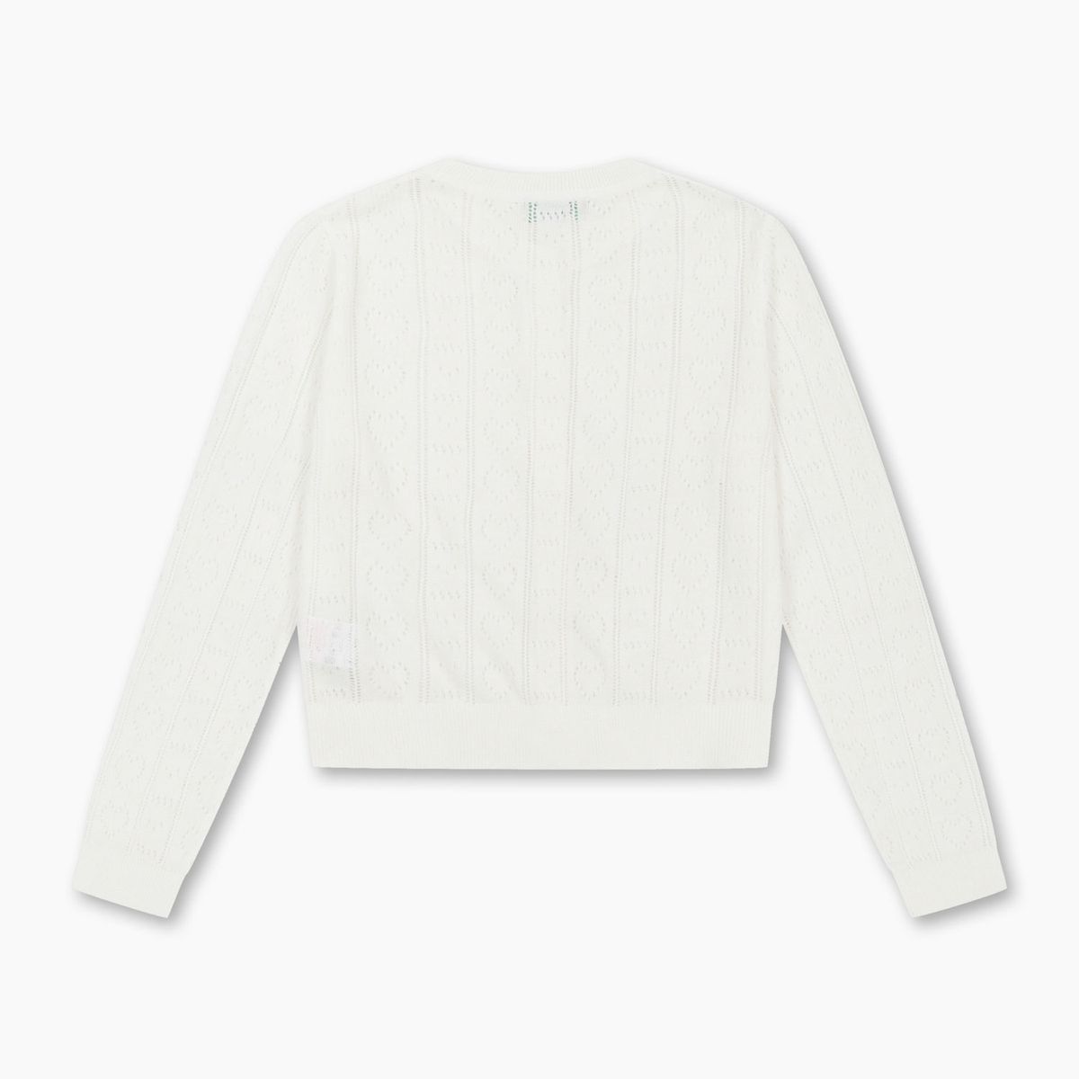 베네통키즈(BENETTONKIDS) 썸머 하트 니트 가디건_QAKC04631WH