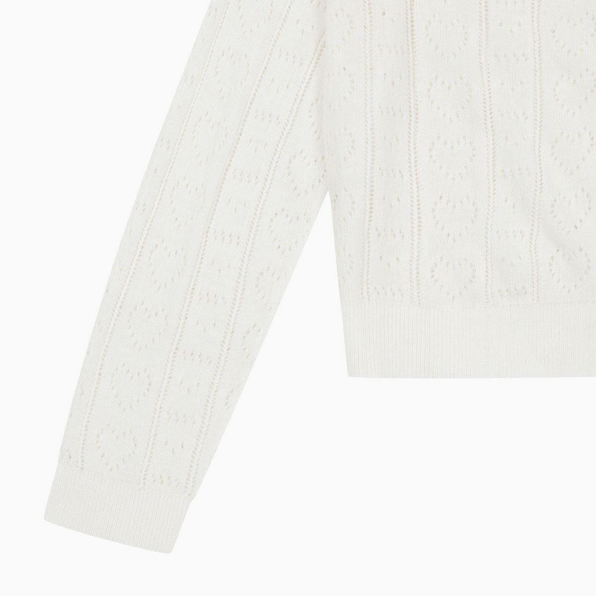 베네통키즈(BENETTONKIDS) 썸머 하트 니트 가디건_QAKC04631WH