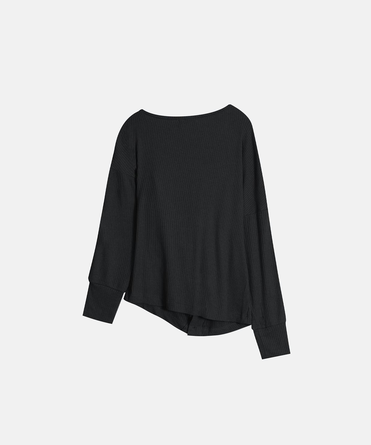 애시메트리(ASYMMETRY) ROUGH EDGE RUFFLE CARDIGAN / BLACK