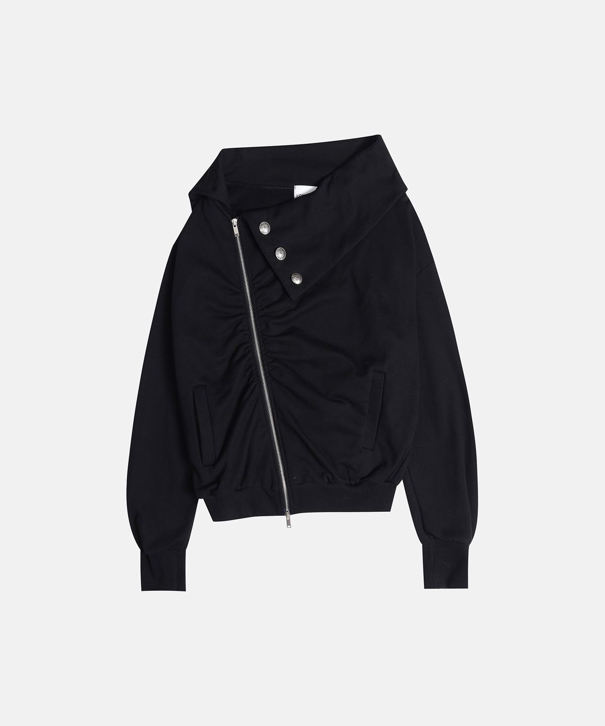 애시메트리(ASYMMETRY) GLORY RUCHED ZIP UP / MELANGE