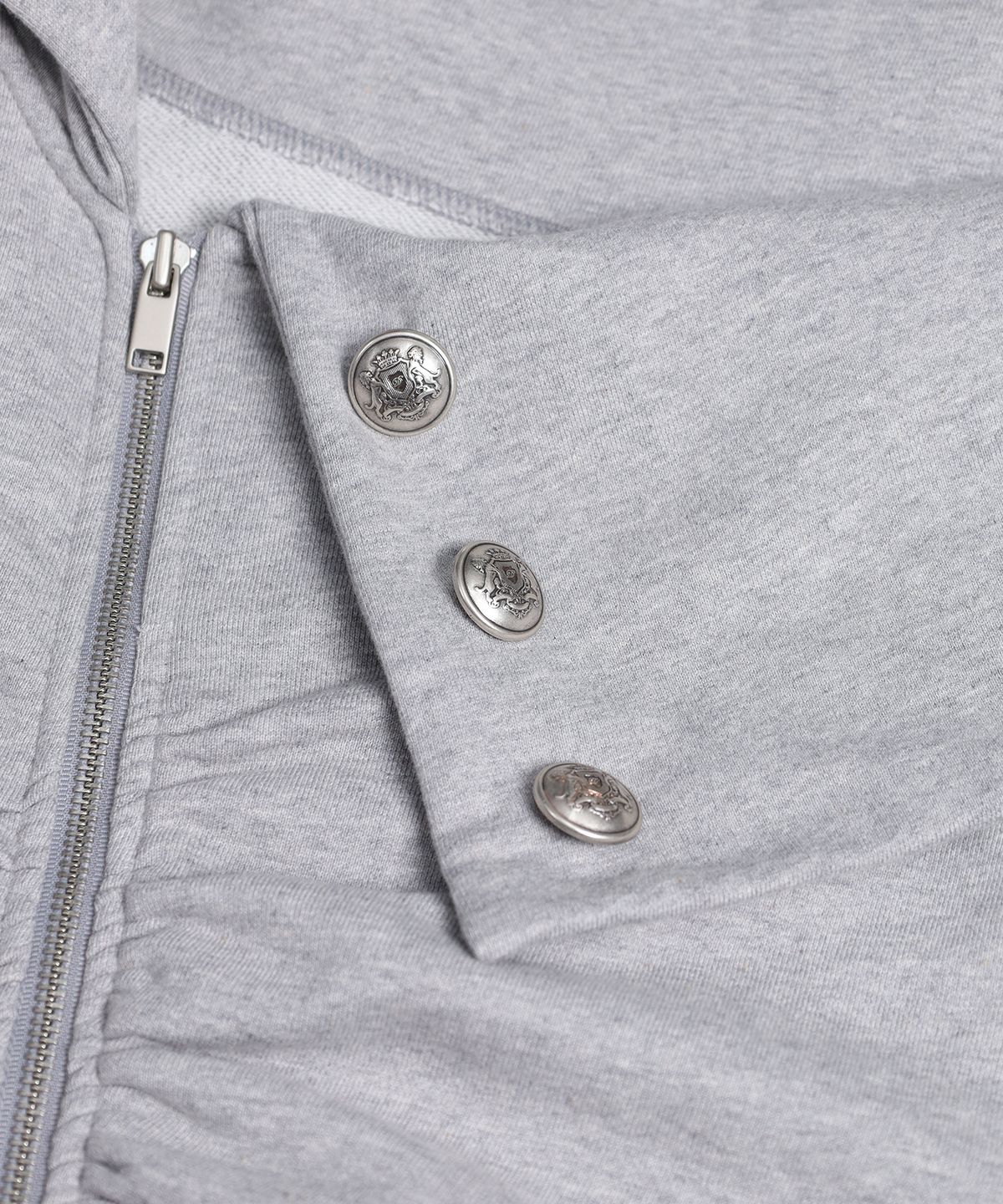 애시메트리(ASYMMETRY) GLORY RUCHED ZIP UP / MELANGE