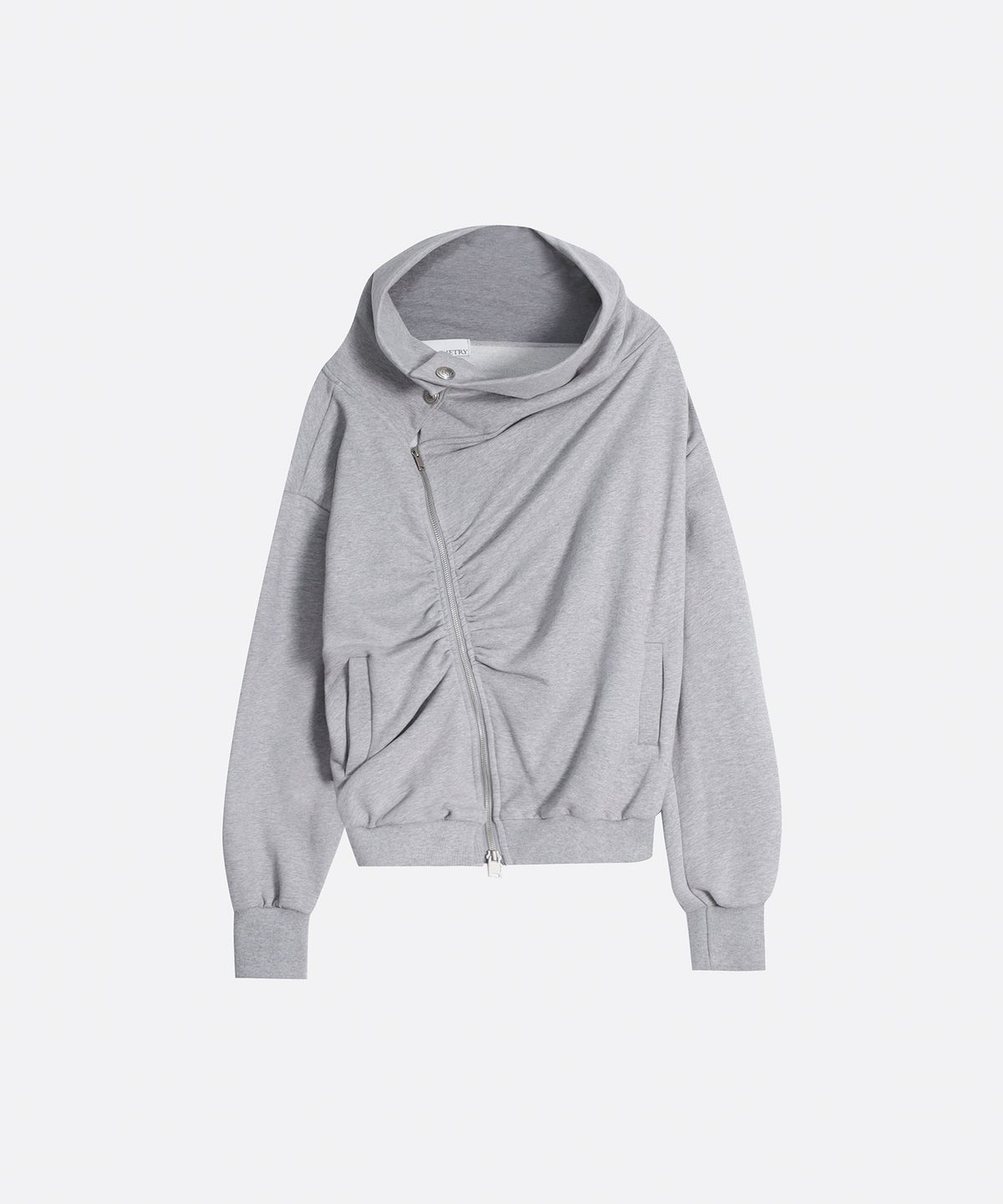 애시메트리(ASYMMETRY) GLORY RUCHED ZIP UP / MELANGE