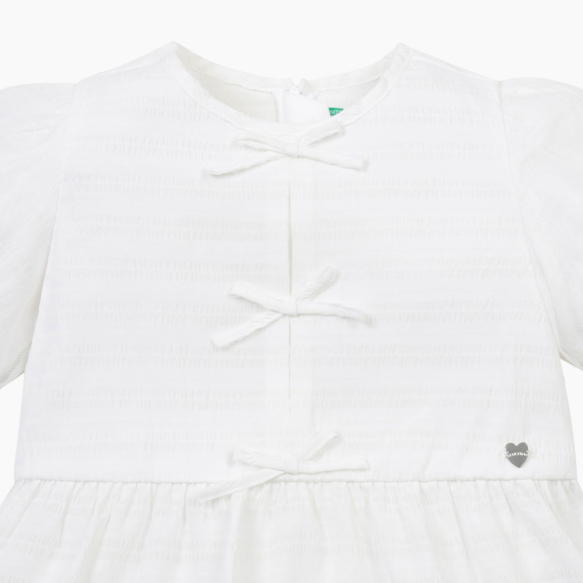 베네통키즈(BENETTONKIDS) 리본 샤퍼프 블라우스_QAWS08631IV