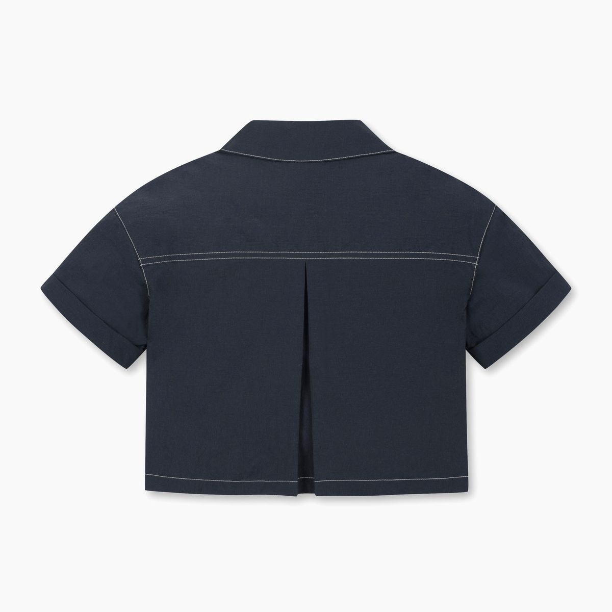 베네통키즈(BENETTONKIDS) 스티치 포인트 크롭 셔츠_QAWS10631NY
