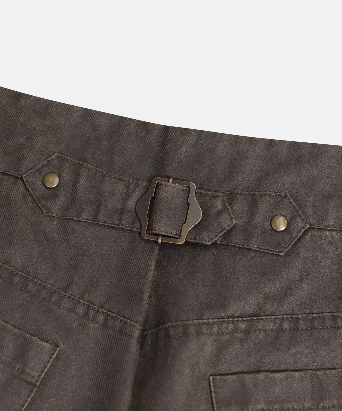 애시메트리(ASYMMETRY) WEATHERED VINTAGE EYELET CARGO SHORTS / BLACK